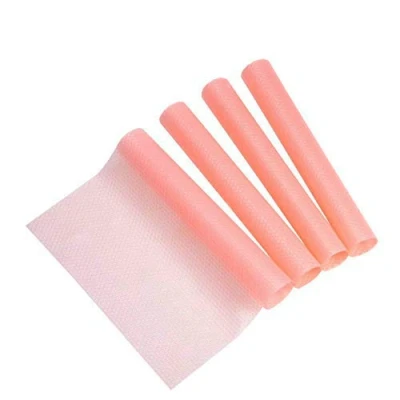 Afbeelding van Yosoo 4 stuks 29 cm x 45 Fashion koelkast antibacteriële conservering schimmel anti vervuiling vochtopname pad mat voor basis kussen roze
