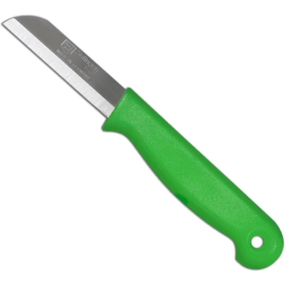 Afbeelding van Solingen Aardappelmesje groen met gat RVS 6 cm