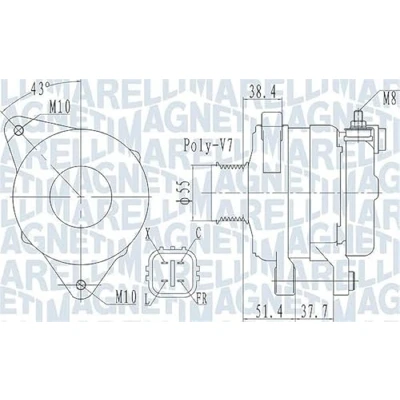 Afbeelding van Magneti Marelli Alternator/Dynamo 063732121010
