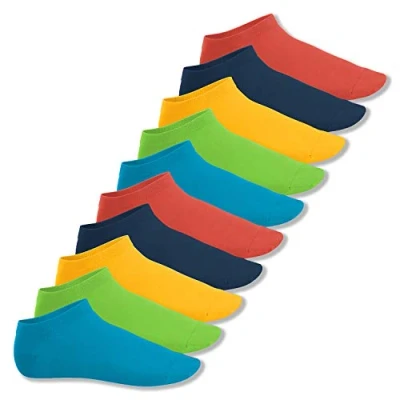 Afbeelding van Footstar SNEAK IT 10 stuks korte sokken voor dames en heren, Trendy kleuren