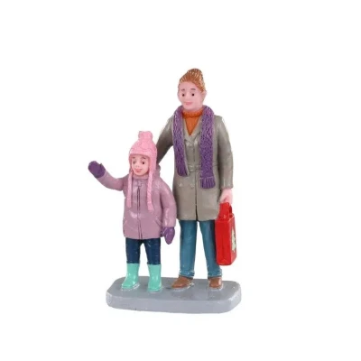 Afbeelding van Christmas market shoppers LEMAX
