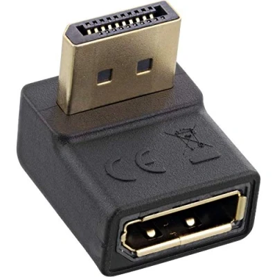 Afbeelding van DisplayPort adapter met DP_PWR 90 haaks naar boven versie 1.2 (4K 60Hz) / zwart