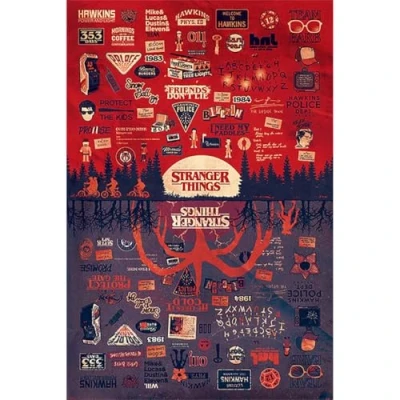 Afbeelding van Hole in the Wall Stranger Things Maxi Poster Season Montage (Diversen) Nieuw