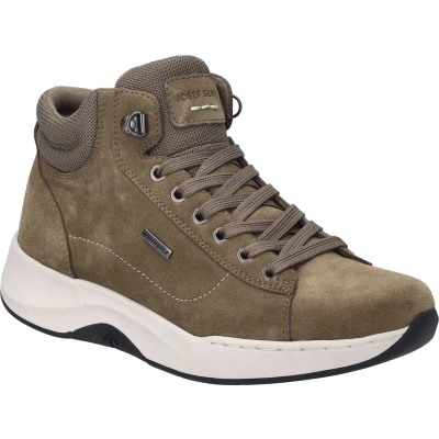 Afbeelding van Josef Seibel ELLI Veterboots, Dames, Maat: 37, Taupe Leer en textiel