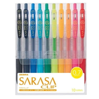 Afbeelding van Zebra Sarasa 10 stuks klemmen 0,7 kleuren (JJB15 10CA)