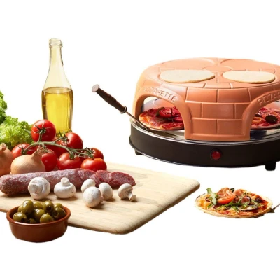 Afbeelding van Emerio Po 115847.1 4 Persoons Pizzarette Terracotta/Zwart