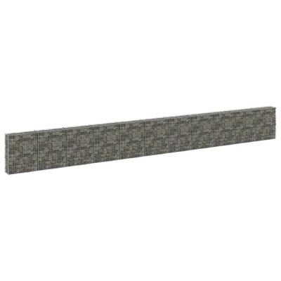 Afbeelding van Schanskorfmuur met deksels 900x30x100 cm gegalvaniseerd staal