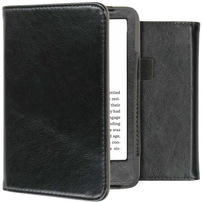 Afbeelding van iMoshion Ereader Cover / Hoesje Geschikt voor Amazon Kindle (2022) 11th gen Vegan Leather Bookcase Zwart