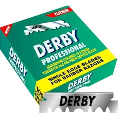 Image de Derby Lot de 100 lames rasoir professionnelles à bord unique