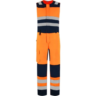 Afbeelding van Tricorp 753007 Bodybroek High Vis Bicolor Fluo Oranje/Inkt