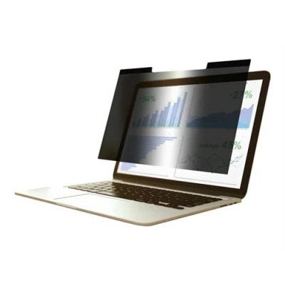 Image de eSTUFF Filtre de confidentialité pour ordinateur portable magnétique à double sens amovible 13&quot; noir
