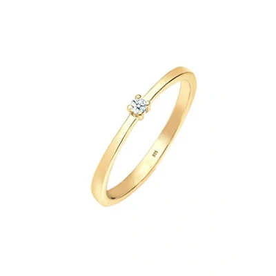 Afbeelding van Elli PREMIUM Dames Ring Verlovingsring met Diamant (0,03 ct) in 925 Sterling Zilver