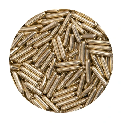 Afbeelding van BrandNewCake Sugar Rods Metallic Licht Goud 80gr.