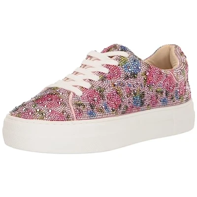 Afbeelding van Betsey Johnson Sidny, damessneakers, Veelkleurige bloemen.