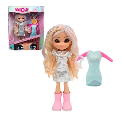 Afbeelding van Unieke Eyes Sun Lover, pop met ogen die je blik volgen en van kleur veranderen onder de zon, Rebecca Fashion Doll, voor meisjes vanaf 3 jaar, meerkleurig, MYM07300, Giochi Preziosi