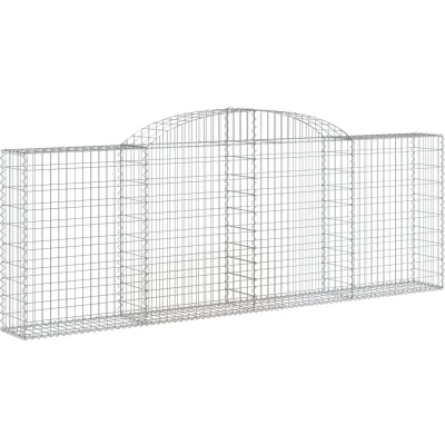 Afbeelding van vidaXL Schanskorf gewelfd 300x30x100/120 cm gegalvaniseerd ijzer