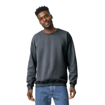 Afbeelding van Gildan heren fleece crewneck sweatshirt, stijl G18000 herenhemd (1 stuk), Donkergrijs