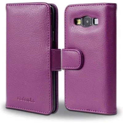 Afbeelding van Cadorabo Hoesje geschikt voor Samsung Galaxy A3 2015 in BORDEAUX PAARS Beschermhoes met magnetische sluiting en 3 kaartsleuven Book Case Cover Etui