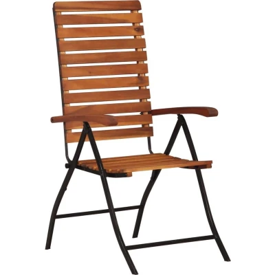 Afbeelding van 2 st Tuinstoelen verstelbaar massief acaciahout