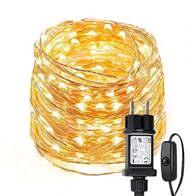 Afbeelding van LE LED Lichtslang voor Binnen en Buiten, 12m Lichtketting Lichtsnoer, 100 LED&#039;s, warmwit, IP65 Waterdicht Koperdraad, Lichtdecoratie Tuin, Party, Kerstmis, Bruiloft, Feest, met stekker