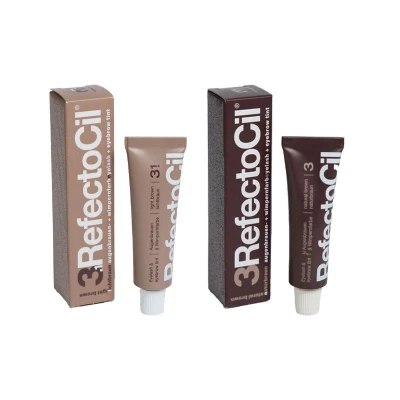 Afbeelding van Refectocil Wenkbrauwverf 3.1 lichtbruin 15ml + 3 natuurbruin bundel/set/pakket