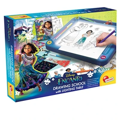 Afbeelding van Lisciani Games Disney Encanto Drawing School met lichttafel, salontafel, markers, kaart, patroon, stickers, activiteitenkaarten, handleiding, meerkleurig, m, 98255