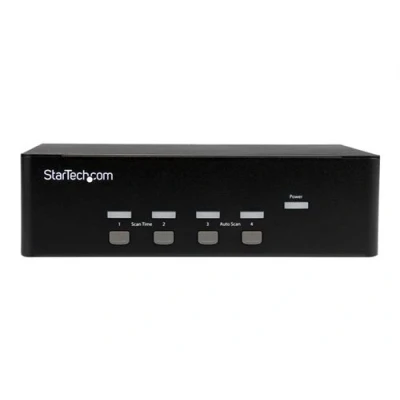Image de StarTech.com 4 port KVM Switch with Dual VGA and 2 USB Hub 2.0 commutateur écran clavier souris/audio/USB ports Ordinateur de bureau