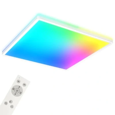 Afbeelding van BRILONER Slimme LED plafondlamp RGB kleurverandering indirect lichteffect WiFi Bluetooth afstandsbediening spraakbesturing Alexa timer nachtlamp 22W wit