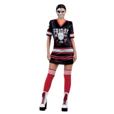 Afbeelding van Smiffy&#039;s Horror Films Kostuum Vrijdag De Dertiende Fear Of Hockey Vrouw Zwart Large Halloween Verkleedkleding