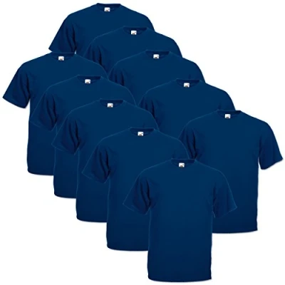 Afbeelding van Fruit of the Loom T shirt (5 stuks) voor heren, Navy Blauw