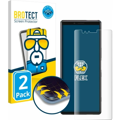 Afbeelding van BROTECT Screenprotector voor Sony Xperia 1 Folie Beschermfolie transparant volledig dekking (2 Stuks)