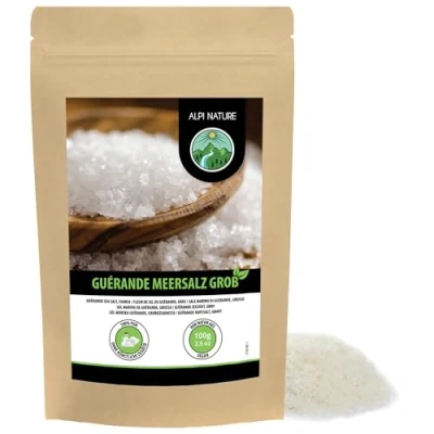 Image de Alpi Nature Fleur de Sel Guérande 100g, Mer Celtique Premium, Épice Gourmet Français PGI