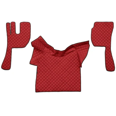 Afbeelding van F CORE Eco Leather Q FL02 RED Vloermatset Kunstleer 3 Rood
