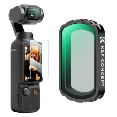 Afbeelding van K&amp;F Concept Zwarte nevelfilter voor DJI Osmo Pocket 3, Creative Filter Beauty Soft Filters 3 Creator Combo Camera