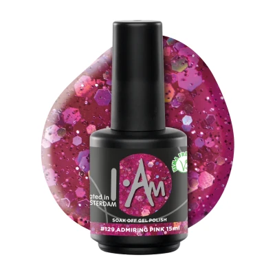 Afbeelding van Soak Off Gel Polish #129 Admiring Pink (15ml) Roze