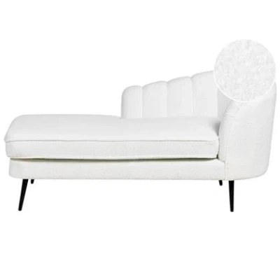 Afbeelding van ALLIER Chaise longue Off white Linkerzijde Bouclé