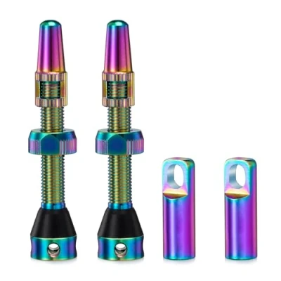 Afbeelding van HZJD Presta tubeless Fluo ventielen, stuurpen, 44 mm, 2 stuks