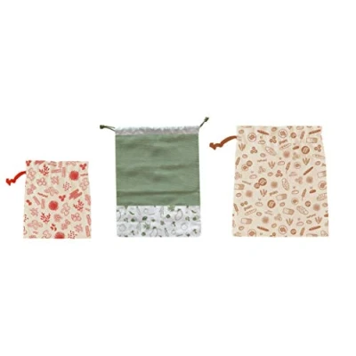 Afbeelding van Pebbly Organic Cotton Zero Waste Set : 1 Veggie Bag + Bread