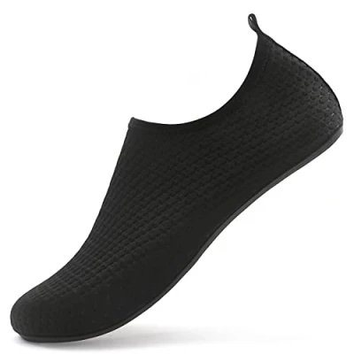 Afbeelding van Sixspace Badschoenen, waterschoenen, sneldrogend, zwemschoenen, strandschoenen, antislip, aquaschoenen, maat 34 47, 587, zwart, 47 EU