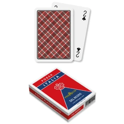 Afbeelding van Dal Negro Speelkaarten Poker Italia 88 Mm Karton Rood 55 delig
