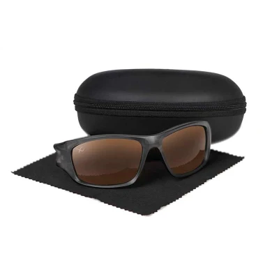 Image de Matrix Lunettes de Soleil Polarisé Wrap Frosted Noir Brune