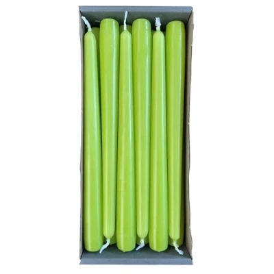Afbeelding van Nordring 12 conische kaarsen 2,3 x 25 cm, limoen