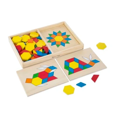 Afbeelding van Melissa &amp; Doug 10029 Blocks En Plankjes Met Sjablonen, Meerdere Kleuren