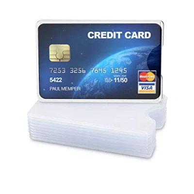 Afbeelding van kwmobile 10x beschermhoesje Voor pasjes creditcard, bankpas, OV chipkaart of ID kaart Set van 10 stuks Transparant