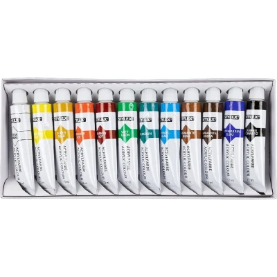 Afbeelding van Stylex Acrylverf 12Ml 12 Tubes