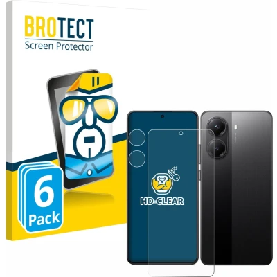 Afbeelding van BROTECT Screenprotector voor Xiaomi Poco X7 Pro (Voor+Camera) Folie Beschermfolie transparant (6 Stuks)