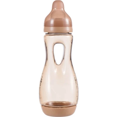 Afbeelding van Difrax Handgreep Babyfles Peachy/Roze 240ml Easy Grip