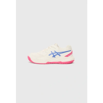 Afbeelding van Asics GEL Dedicate 8 Unisex Tennisschoenen voor alle ondergronden kinderen, Maat: 33.5, Cream/dark blue/pink Imitatieleer/ textiel