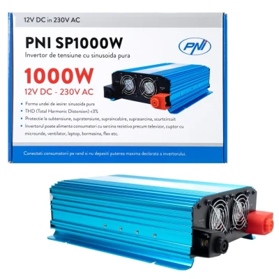 Afbeelding van PNI SP1000W Omvormer 12V 230V Zuivere sinus Softstart