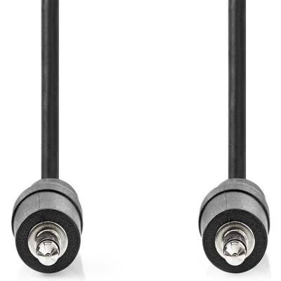 Afbeelding van Nedis Stereo Audiokabel 3,5 mm Male Vernikkeld 3.00 m Rond Zwart Label